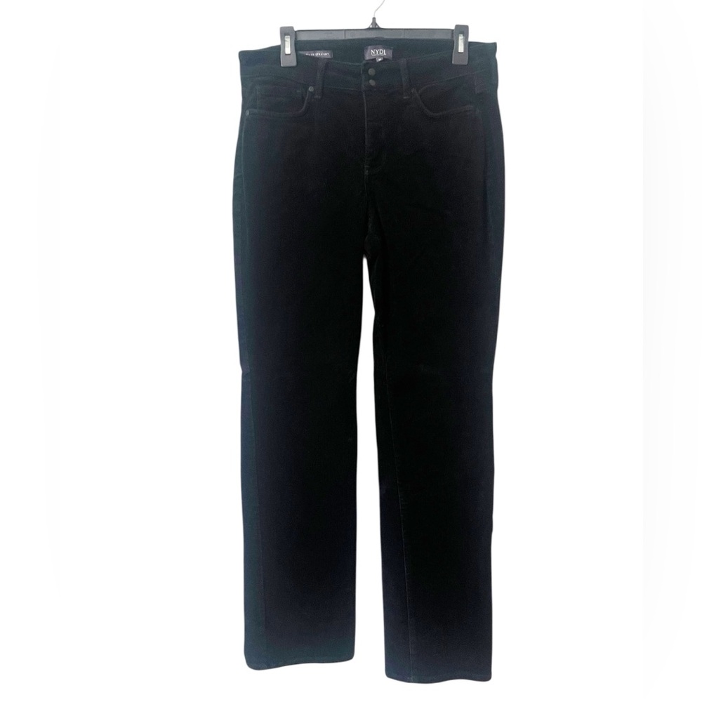 NYDJ Black Corduroy Marilyn Straight Leg Jeans Size 10
